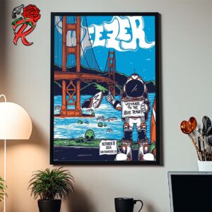 Weezer Voyage To The Blue Planet Concert Poster For San Francisco California On October 9 2024 Home Decor Poster Canvas