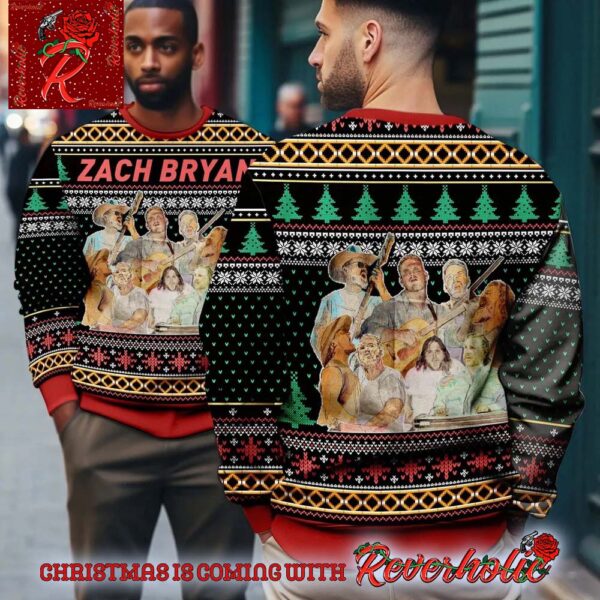 Zack Bryan The Quittin Time 2024 Tour Ugly Christmas Sweater