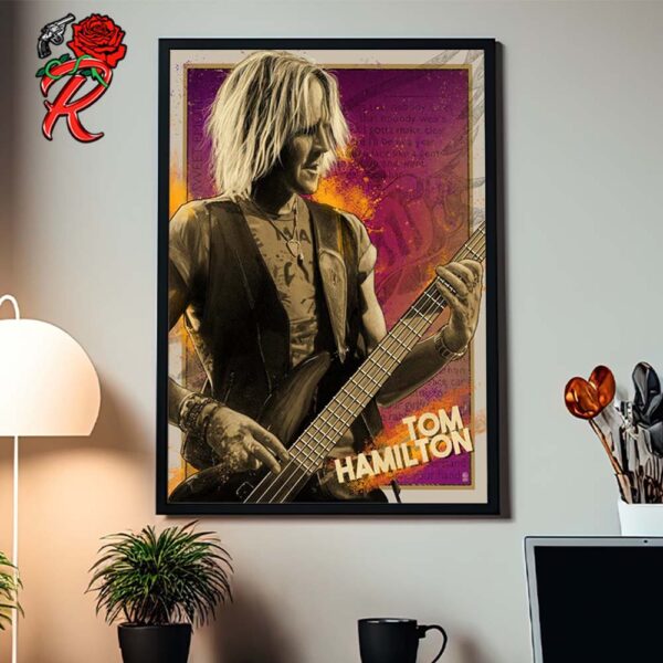 Aerosmith Tom Hamilton Sweet Emotion Poster By Collectionzz Home Decor Poster Canvas