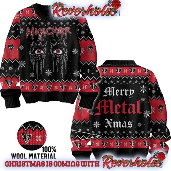 Alice Cooper Merry Metal Xmas Holiday Gift Christmas Gifts For Holiday Christmas Ugly Sweater