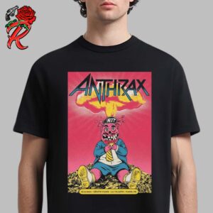 Anthrax Poster For Show In Paris France At Zenith Paris La Villete On November 29 2024 Unisex T-Shirt