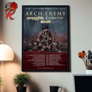 Arch Enemy European Blood Dynasty 2025 Tour Schedule Dates List Home Decor Poster Canvas