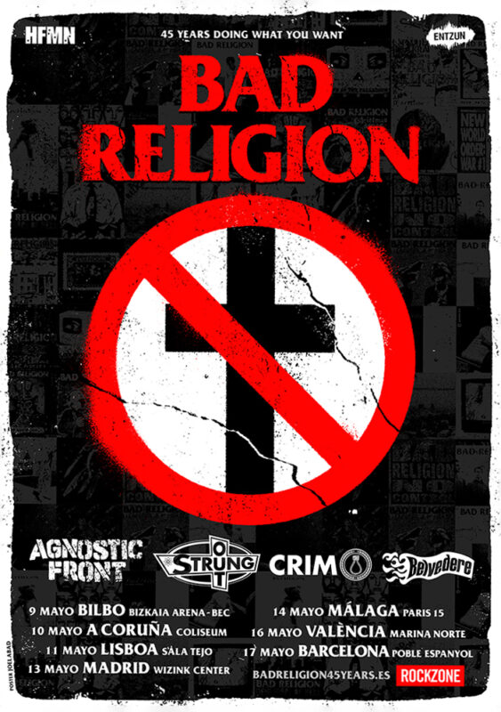 Bad Religion 45 Years Doing What You Want Tour 2025 Tour Dates List