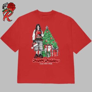 Billie Eilish Happy Holidays Red Tee