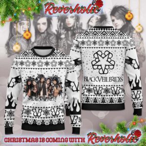 Black Veil Brides Band Photo Ugly Christmas Sweater