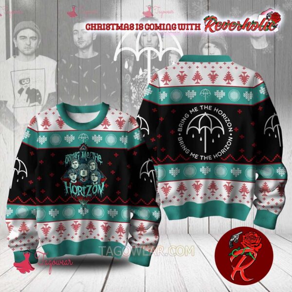 Bring Me The Horizon Umbrella Band Signature Ugly Christmas Sweater