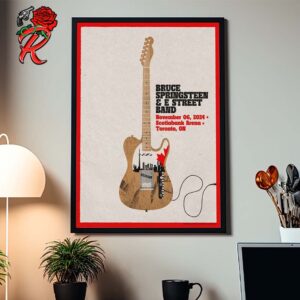 Bruce Springsteen And E Street Band Poster For Show In Toronto Ontario Canada At Scotiabank Arena On November 6 2024 Home Decor Poster Canvas