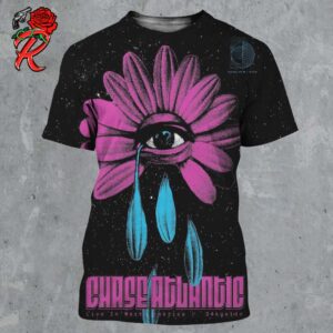 Chase Atlantic Live In North America Gig Poster 2024 Tearing Sun Flower All Over Print Shirt