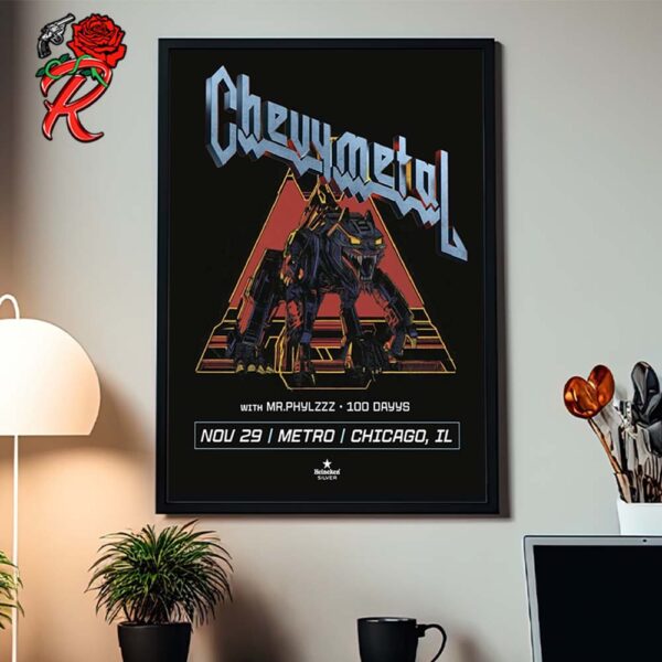 Chevy Metal Poster For Show In Chicago Illinois At Metro On November 29 2024 Home Decor Poster Canvas