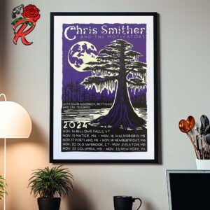 Chris Smither And The Motivators Fall 2024 Tour Poster The Bald Cypress Tree Art With Tour Dates List Home Decor Poster Canvas