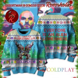 Coldplay All I Want For Christmas Is Coldplay Everyone Is An Alien Somewhere Knitted Ugly Christmas Sweater