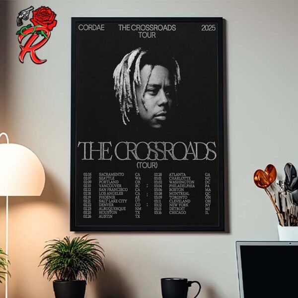 Cordae The Crossroads Tour 2025 Tour Dates List Home Decor Poster Canvas