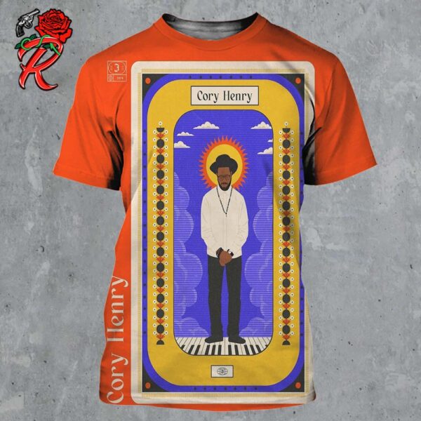 Cory Henry Poster For Shows In Warsaw Poland At Jassmine On November 14 15 2024 All Over Print Shirt