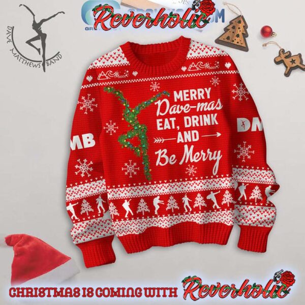 Dave Matthews Band Eat Drink And Be Mercy Christmas Christmas Ugly Sweater Red