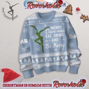 Dave Matthews Band Eat Drink And Be Mercy Christmas Light Blue Gifts For Holiday Christmas Ugly Sweater