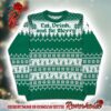 Dave Matthews Band Holiday 2024 Eat Drink And Be Merry Christmas Knitted Red Ugly Christmas Sweater