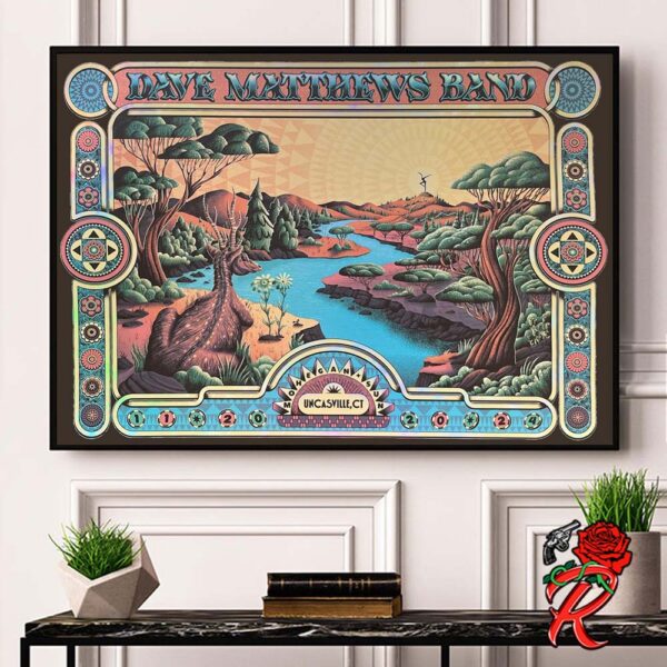 Dave Matthews Band Poster For Show In Uncasville Connecticut At The Mohegan Sun On November 20 2024 Home Decor Poster Canvas