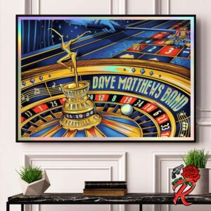 Dave Matthews Band Poster For Uncasville Connecticut At Mohegan Sun Arena On November 19 2024 Roulette Wheel Art Home Decor Poster Canvas