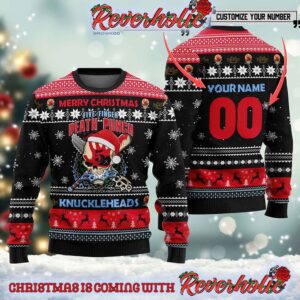 Five Finger Death Punch Merry Christmas Knuckleheads Custom Name Number Personalization Christmas Gifts For Holiday Christmas Ugly Sweater