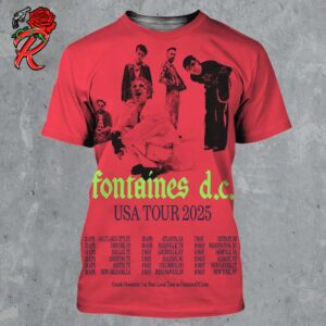 Fontaines DC USA Tour 2025 Merch Poster Tour Dates List All Over Print Shirt