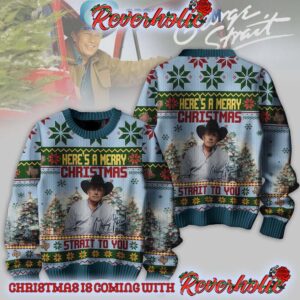 George Strait Here Is A Merry Christmas Strait To You Ugly Christmas Sweater