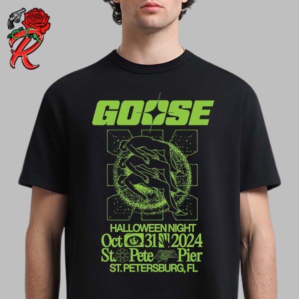 Goose Band Happy Halloween 2024 Merch Tee For Show Tonight In St Petersburg Florida At St Pete Pier On October 31 2024 Unisex T-Shirt