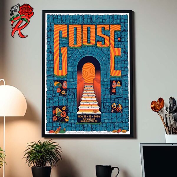 Goose Band Poster For Show In Washington DC At The Anthem On November 12 And 13 2024 Home Decor Poster Canvas