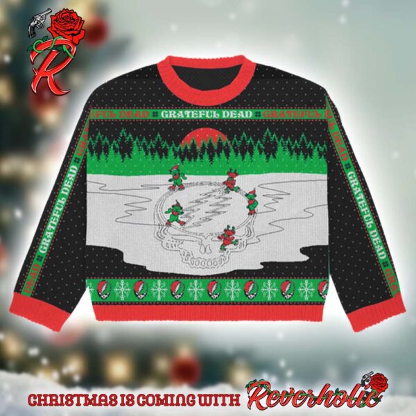 Grateful Dead Skating Bears Holiday Collection 2024 Ugly Christmas Sweater