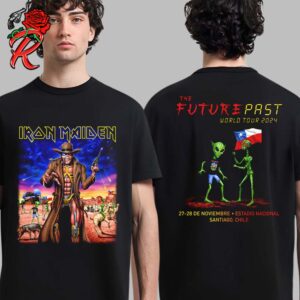 Iron Maiden Future Past World Tour 2024 Chile Merch Tee For Show In Santiago Chile At Estadio Nacional On 27 And 28 De Noviembre Two Sides Unisex T-Shirt