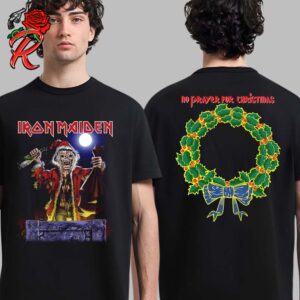 Iron Maiden Santa Eddie No Prayer For Christmas Two Sides Unisex T-Shirt