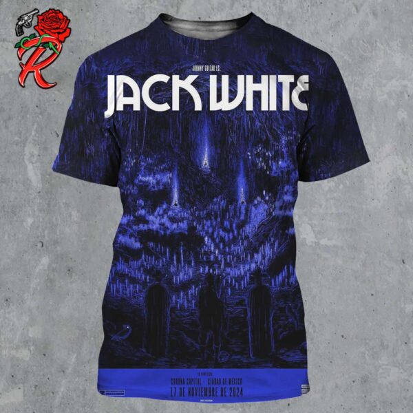 Jack White Concert Poster For Ciudad De Mexico At Corona Capital On November 17 2024 All Over Print Shirt