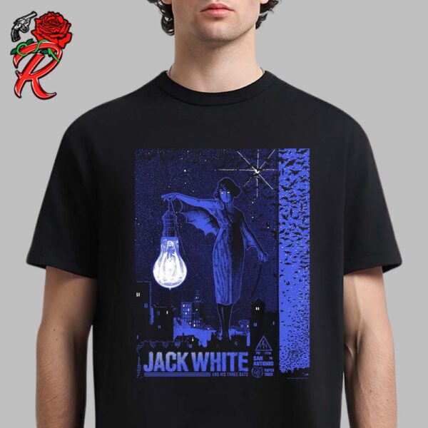 Jack White Concert Poster For San Antonio Texas At Paper Tiger On November 15 2024 Unisex T-Shirt