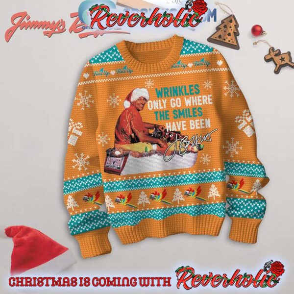 Jimmy Buffett Christmas Wrinkles Only Go Where The Smiles Have Been Yellow Gifts For Holiday Christmas Ugly Sweater