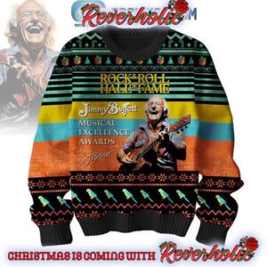 Jimmy Buffett Rock And Roll Hall Of Fame Christmas Gifts For Holiday Christmas Ugly Sweater