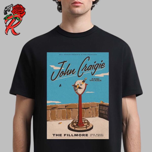 John Craigie Poster For Show In San Francisco California At The Fillmore On November 16 2024 Classic T-Shirt