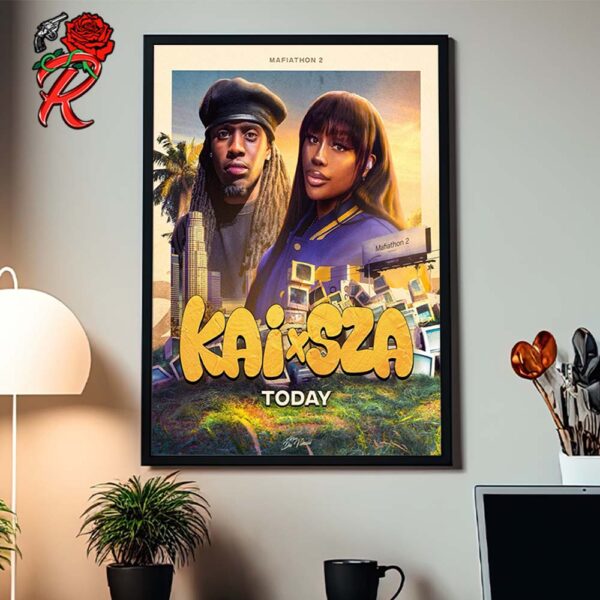 Kai Cenat x SZA Livestream On Mafiathon 2 Home Decor Poster Canvas