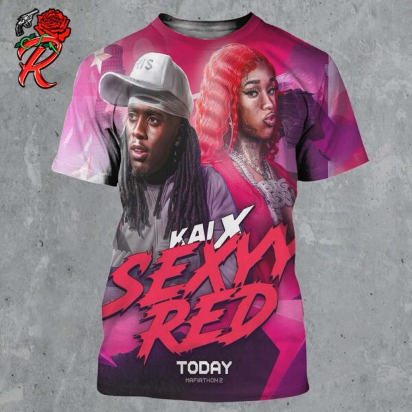 Kai Cenat x Sexyy Red Livestream Mafiathon 2 All Over Print Shirt