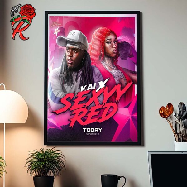 Kai Cenat x Sexyy Red Livestream Mafiathon 2 Home Decor Poster Canvas