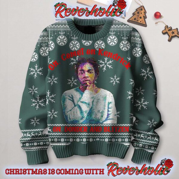 Kendrick Lamar On Donder And Blitzen Christmas Gifts For Holiday Christmas Ugly Sweater