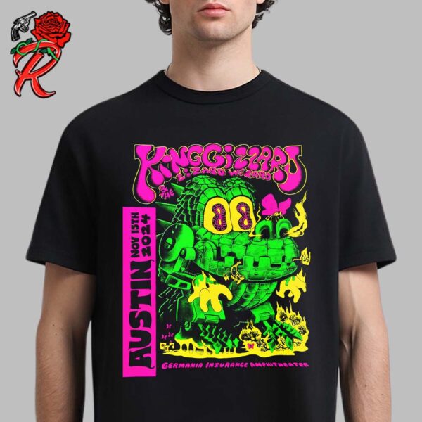 King Gizzard And The Lizard Wizard Concert Poster For Austin Texas At Germania Insurance Amphitheater On November 15 2024 Unisex T-Shirt