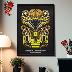 King Gizzard And The Lizard Wizard Poster For In San Diego On November 2 2024 The Cobra Artwork Home Decor Poster Canvas