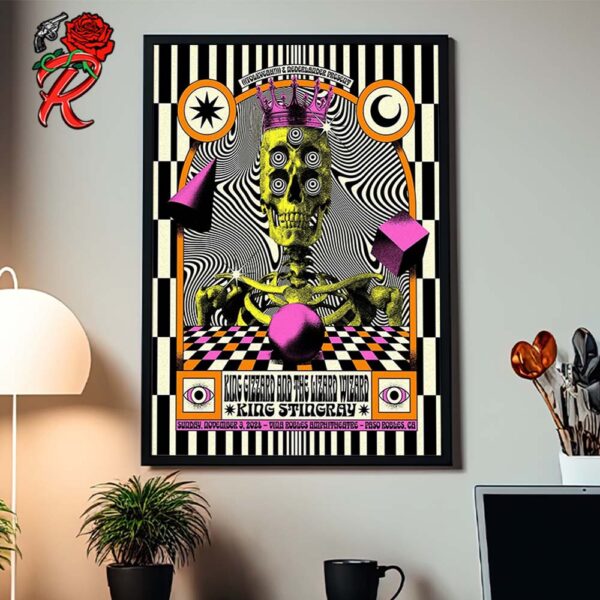 King Gizzard And The Lizard Wizard Poster For Show In Paso Robles California At Vina Robles Amphitheatre On November 3 2024 Home Decor Poster Canvas