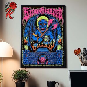 King Gizzard And The Lizard Wizard Poster For Show In St Augustine Florida At St Augustine Amphitheatre Home Decor Poster Canvas