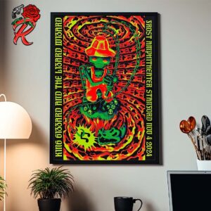 King Gizzard And The Lizard Wizard Poster For Show Tonight In Stanford At Frost Amphitheater On November 4 2024 Home Decor Poster Canvas