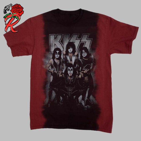 Kiss Backstage Tie Dye Effect Ghost of KISSmas Past Unisex T-Shirt