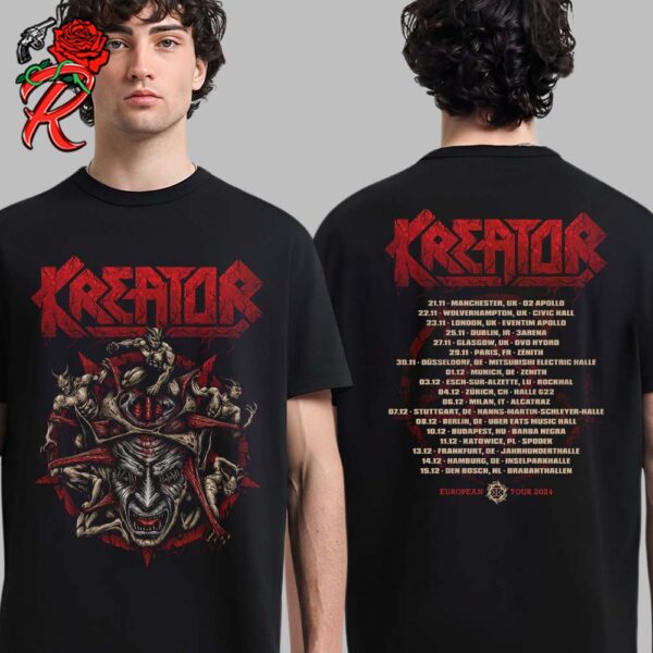 Kreator European Tour 2024 Pentagram Two Sides Unisex T-Shirt