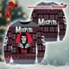 Misfits Band Crimson Ghost All Over Print Holiday Gift For Fans Knitted Black Ugly Sweater