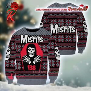 Misfits Band Signature Crimson Ghost 138 Ugly Christmas Sweater