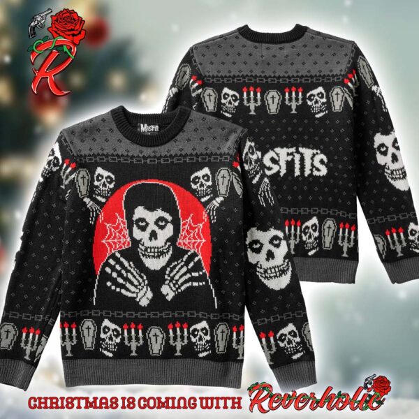 Misfits Crimson Ghost Fiend Holiday Gift 2024 Ugly Christmas Sweater