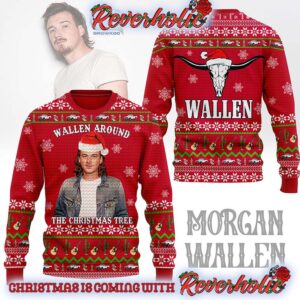 Morgan Wallen Around The Christmas Tree Gifts For Holiday Christmas Ugly Sweater